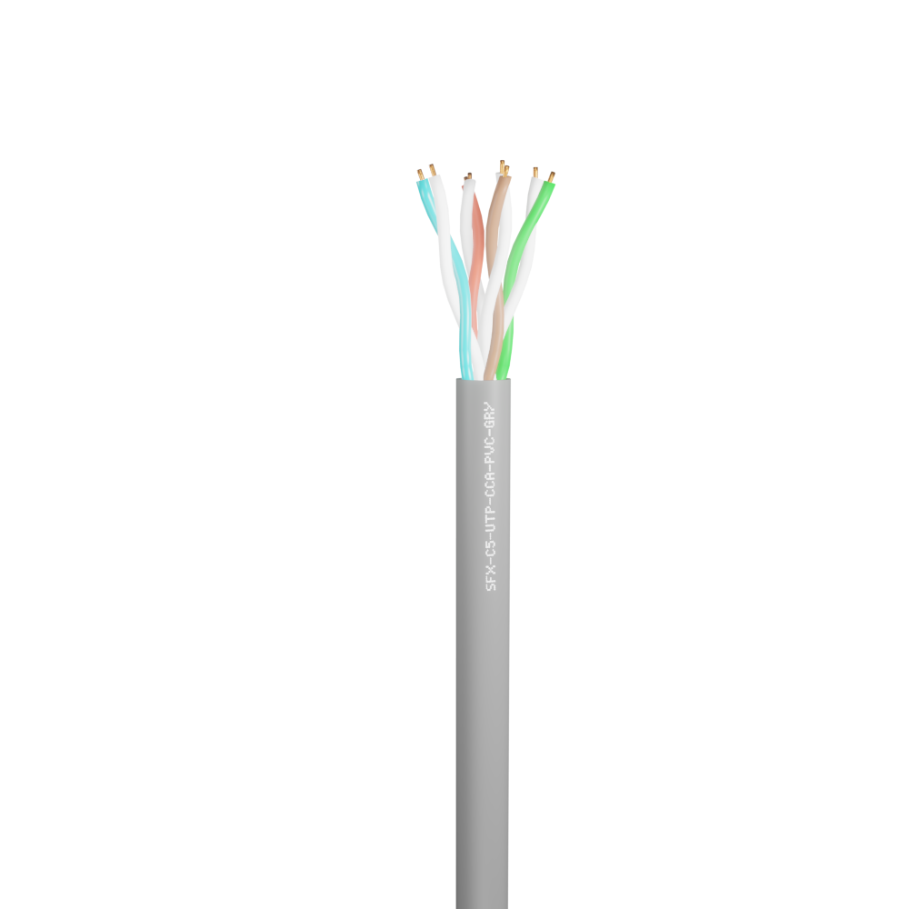 Data Category 5e, 4 pair UTP CCA Budget Grade PVC Cable