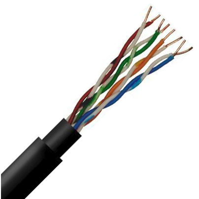Data Category 5e, 4 pair UTP Direct Burial HDPE Cable