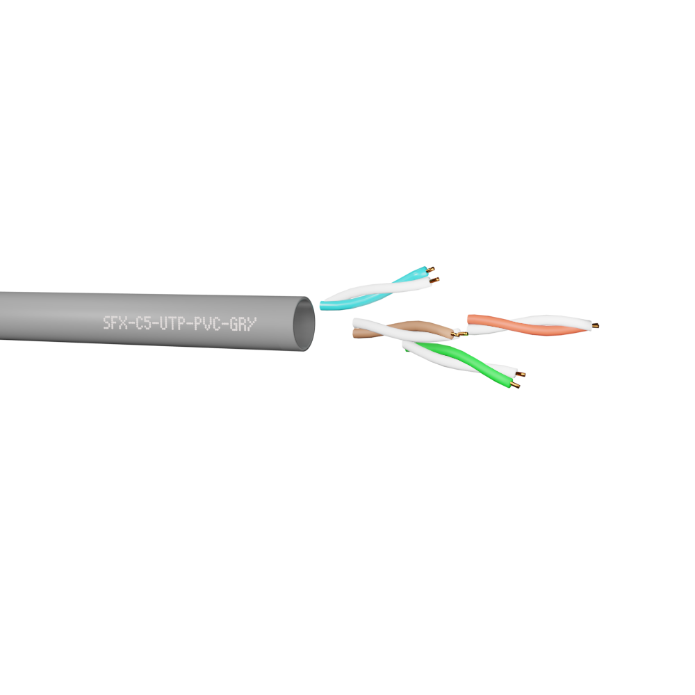 Data Category 5e, 4 pair UTP PVC Cable