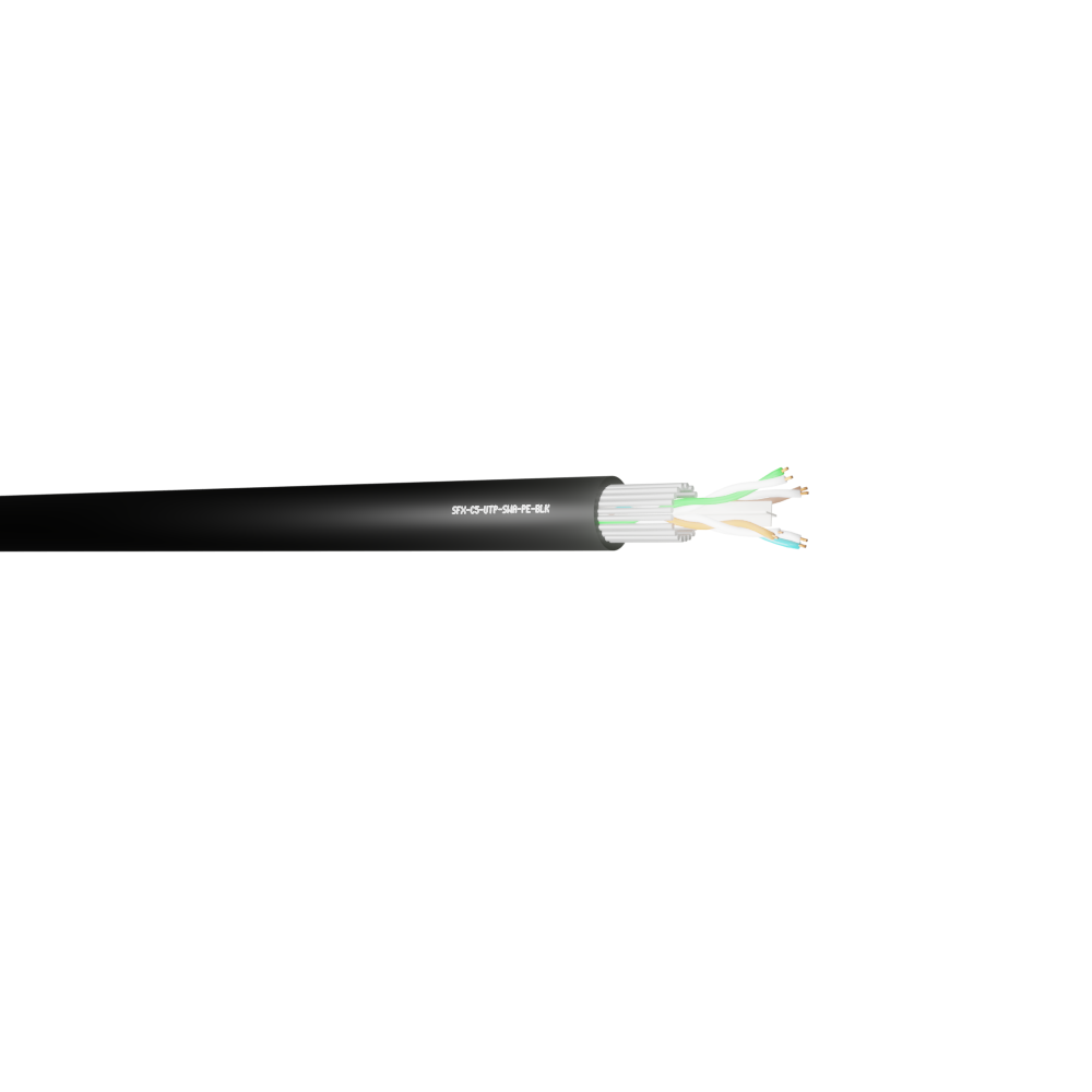 Data Category 5e, 4 pair UTP SWA PE Cable