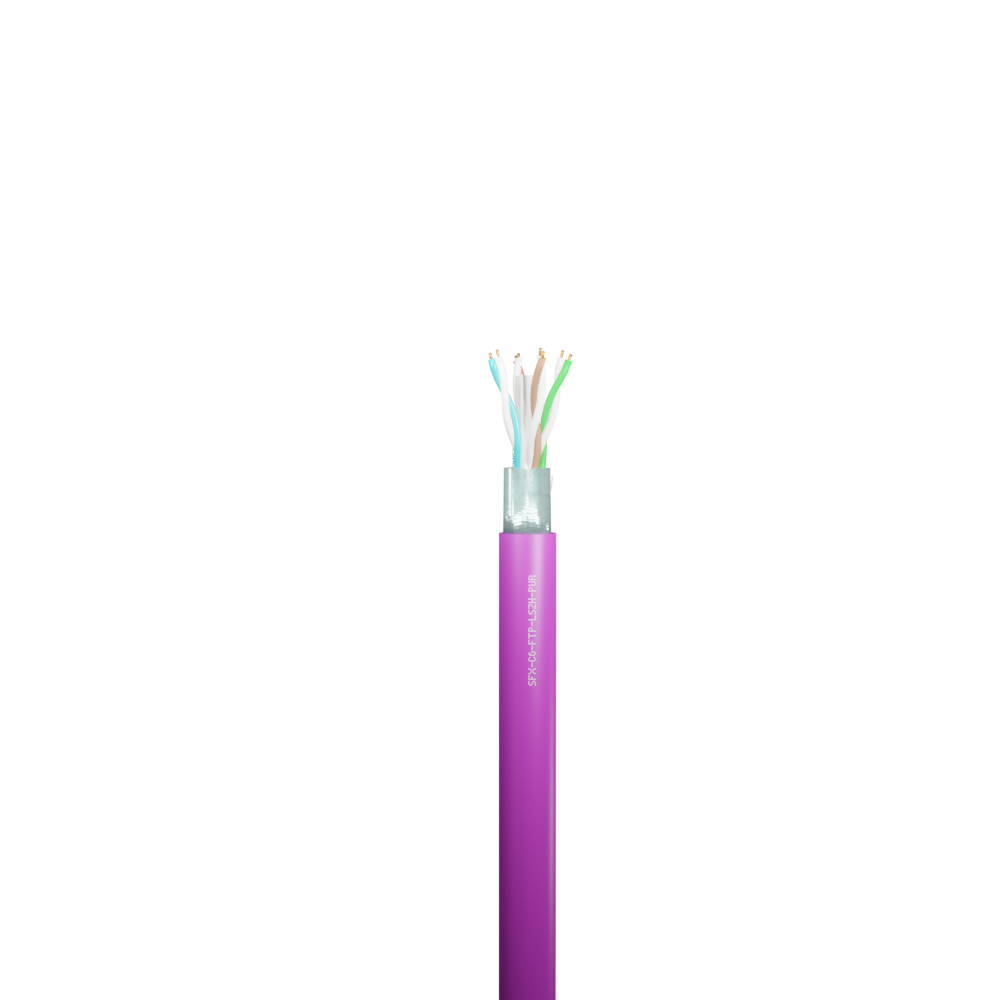 Data Category 6, 4 pair FTP Purple LSZH Cable