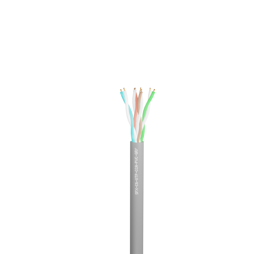 Data Category 6, 4 pair UTP CCA Budget Grade PVC Cable