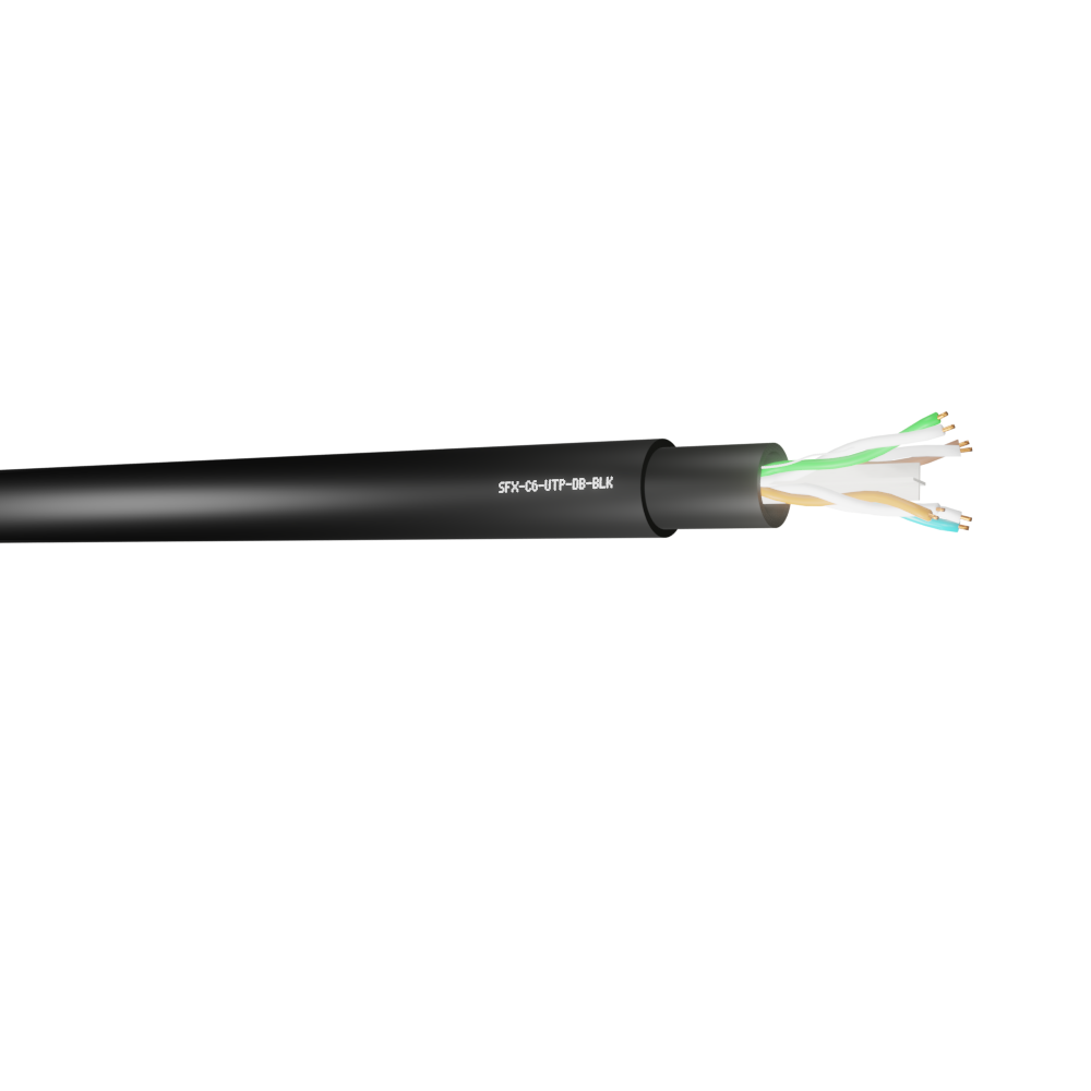 Data Category 6, 4 pair UTP Direct Burial HDPE Cable