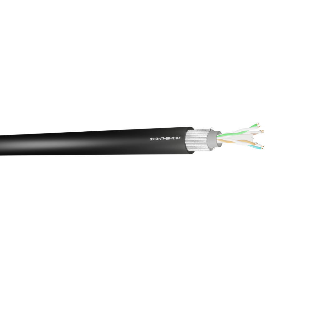 Data Category 6, 4 pair UTP SWA PE Cable