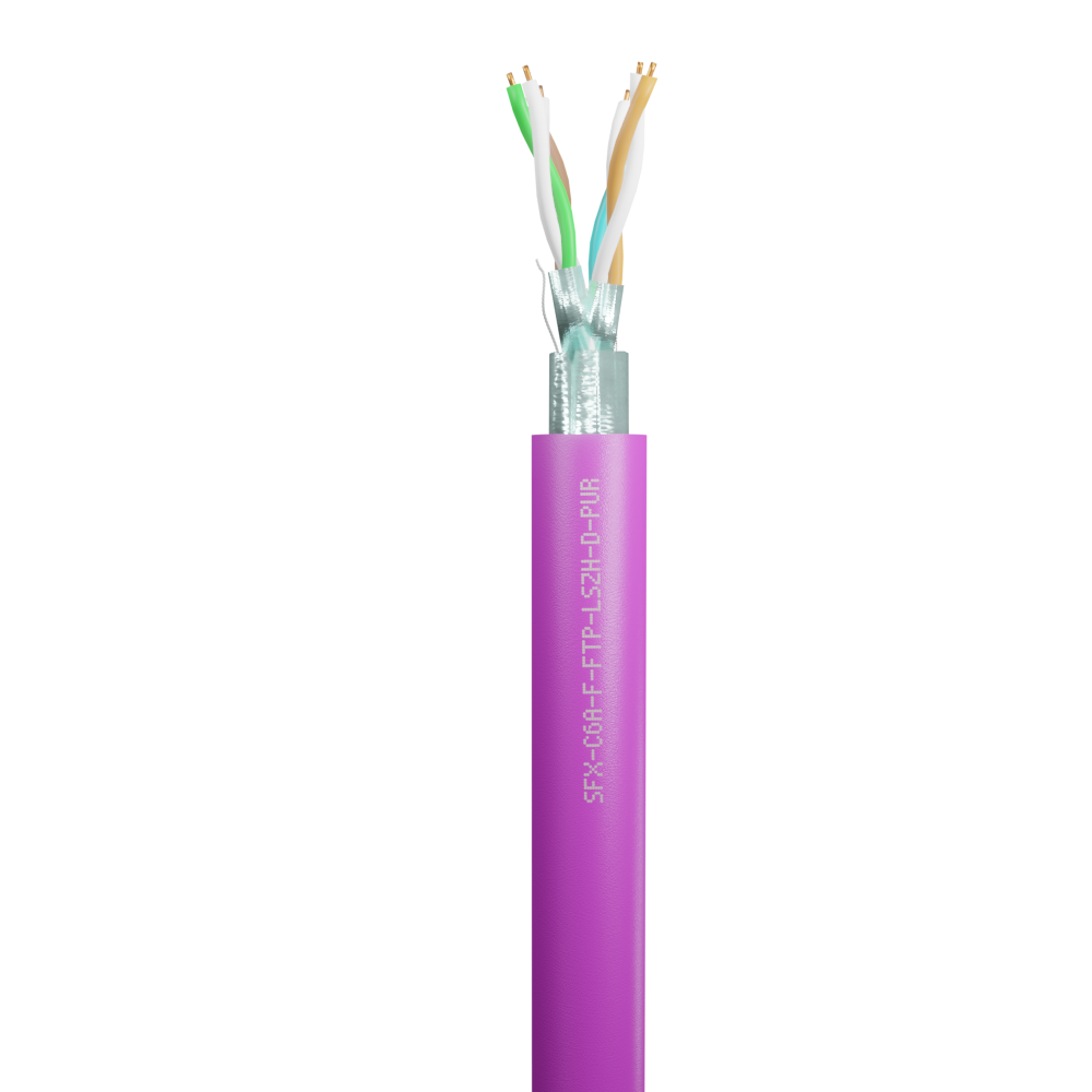 Data Category 6A, 4 pair F/FTP Dca LSZH Cable