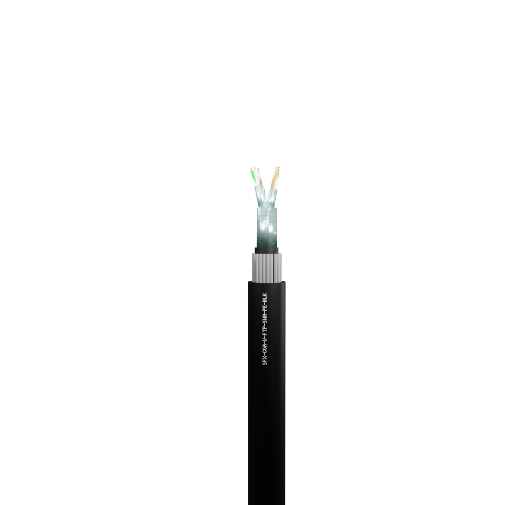 Data Category 6A, 4 pair U/FTP SWA PE Cable