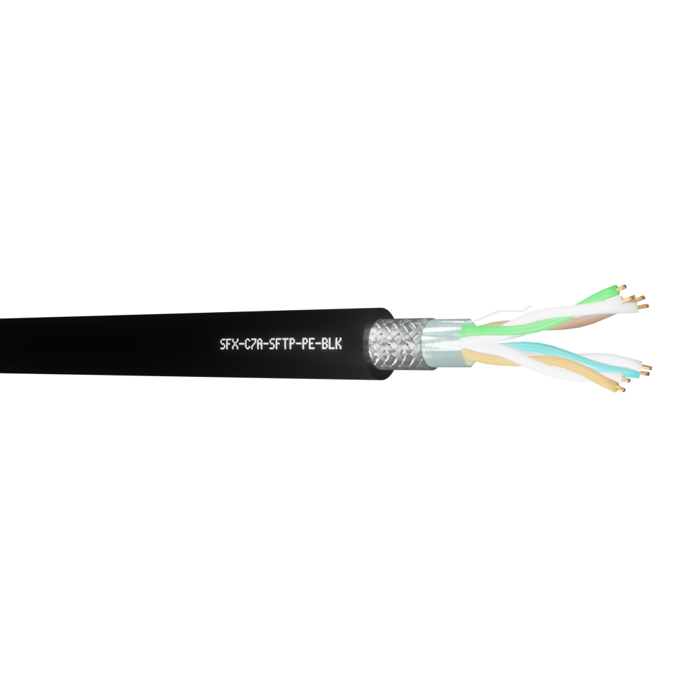 Data Category 7A, 4 pair S/FTP PE Cable