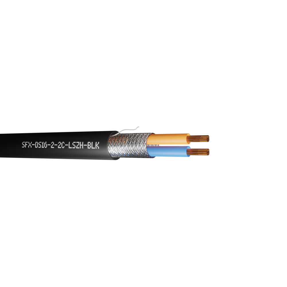 Defence Standard 16 x 0.2mm 2 Core TCWB Screened LSZH Cable