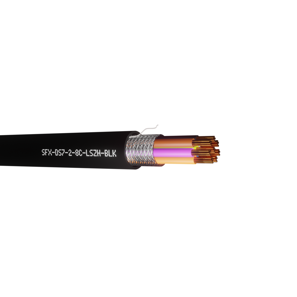 Defence Standard 7 x 0.2mm 8 Core TCWB Screened LSZH Cable