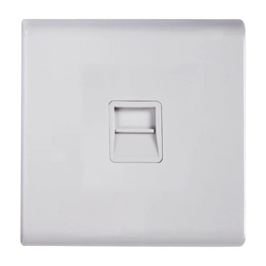 Deta 8683WHW Screwless 1 Gang Secondary Telephone Socket