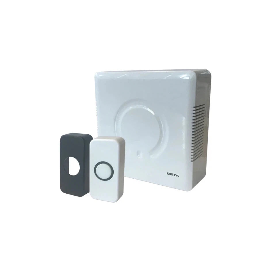 Deta C3504 Door Bell Chime and Push with White & Black Covers