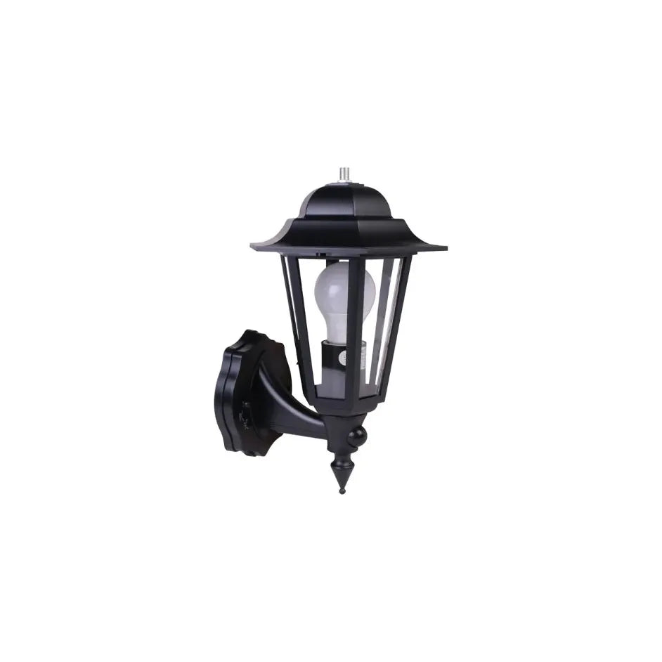 Deta L2833BK Coach Lantern with PIR Black