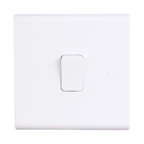 Deta S1246 Slimline 10A 1 Gang Intermediate Light Switch White