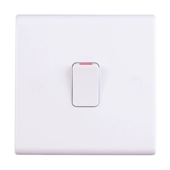 Deta S1390 Slimline 20A Double Pole Switch White