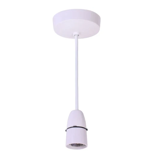Deta V1280A 150mm 6" Ceiling Pendant Short Skirt B22 T2 White