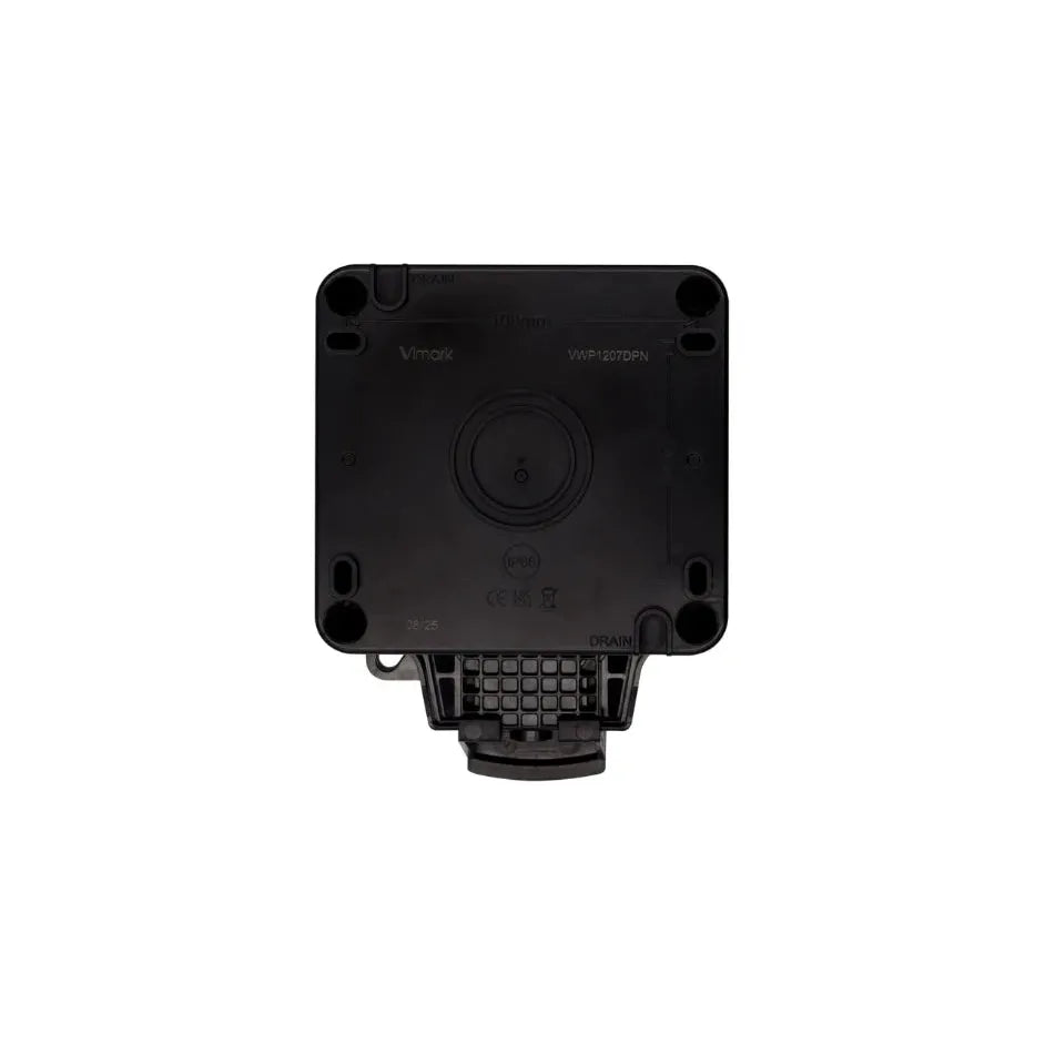 Deta Vimark VWP1207DPN WeatherPro IP66 1 Gang 13A Switched Socket DP with Neon