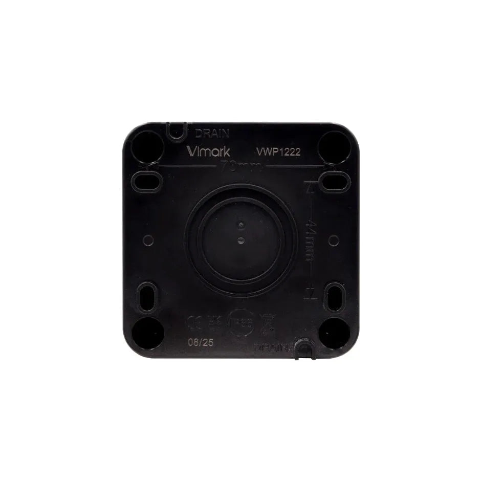 Deta Vimark VWP1222 WeatherPro IP66 2 Gang 2 Way 20AX Switch with Neon