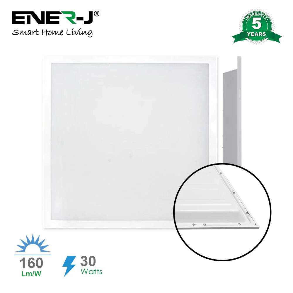 Ener-j E155 30W High Lumen 595x595mm Backlit Panels Lifud Driver, 4800 lumens 6500K Pack of 2