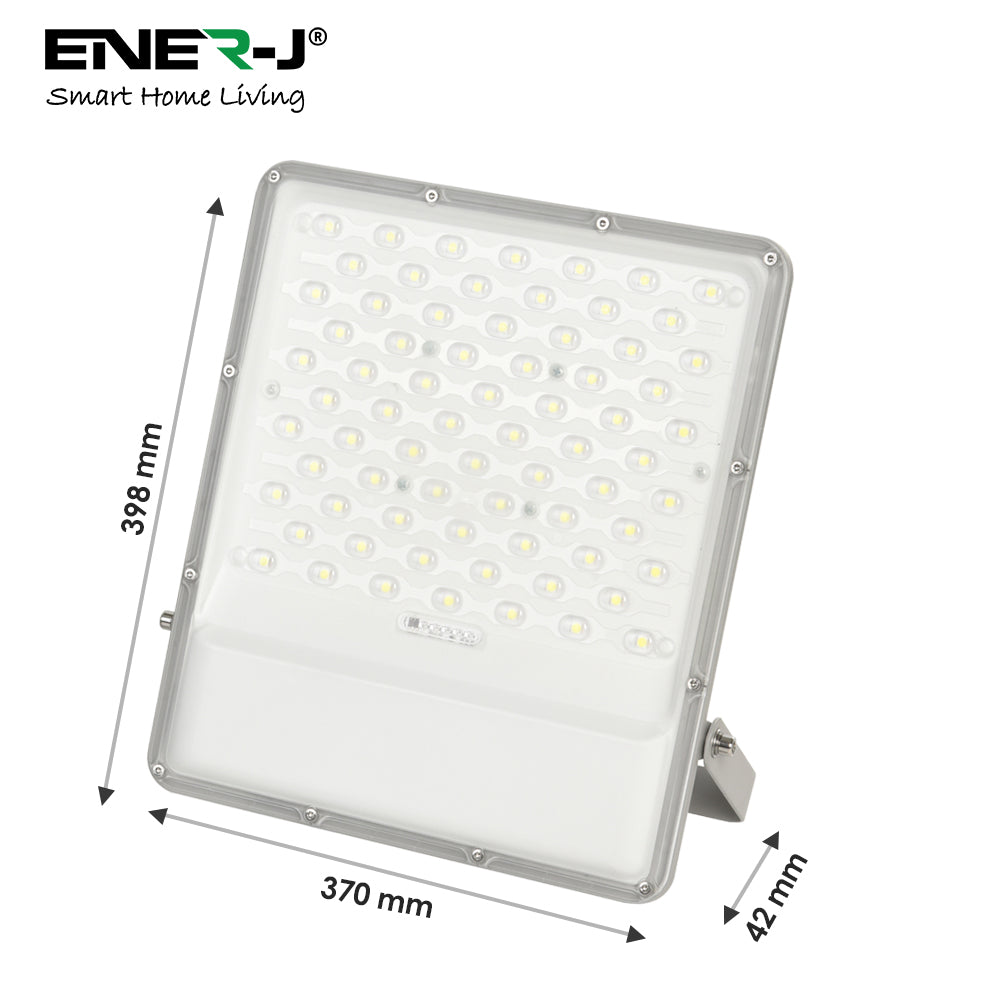 Ener-j E193 300W LED Floodlights with Solar Panels, 35.5W Solar Panel, 30AH Battery, 3000 lumens