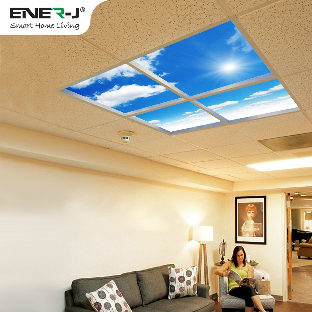 Ener-j E800 SKY Cloud LED Panel 3D version, 60x60cms, 40W Pack of 4