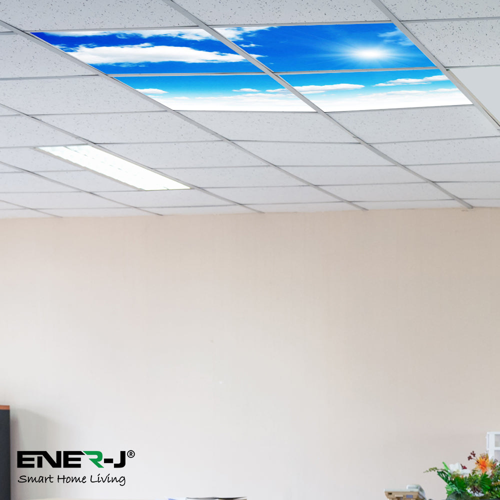 Ener-j E800 SKY Cloud LED Panel 3D version, 60x60cms, 40W Pack of 4