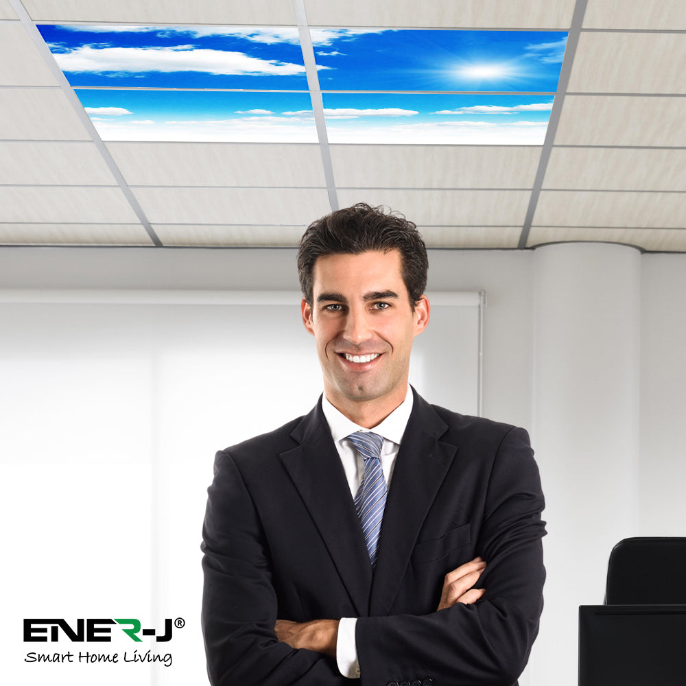 Ener-j E800 SKY Cloud LED Panel 3D version, 60x60cms, 40W Pack of 4