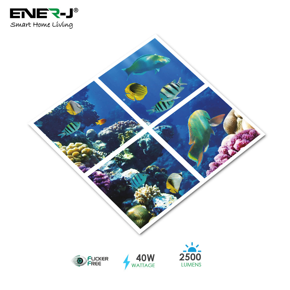 Ener-j E803 Marine LED Panel 2D version, 60x60cms, 40W Pack of 4