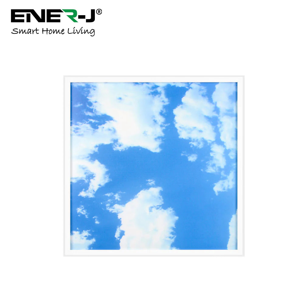 Ener-j E812 SKY Cloud 2D with Borderline LED Backlit Panel, 600x600mm, 40W Pack of 2