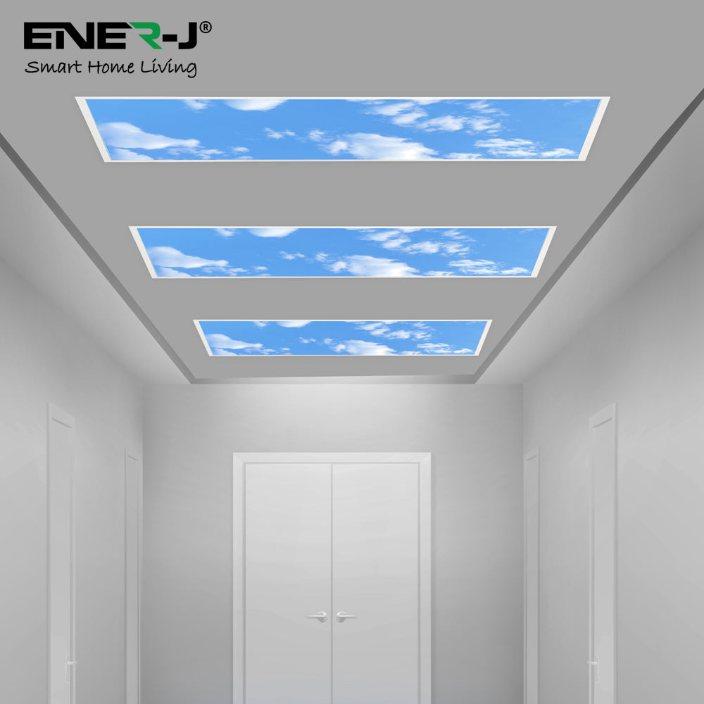 Ener-j E815 1195x595mm SKY Cloud LED Backlit Panel, 2D Effect, 60W Pack of 2