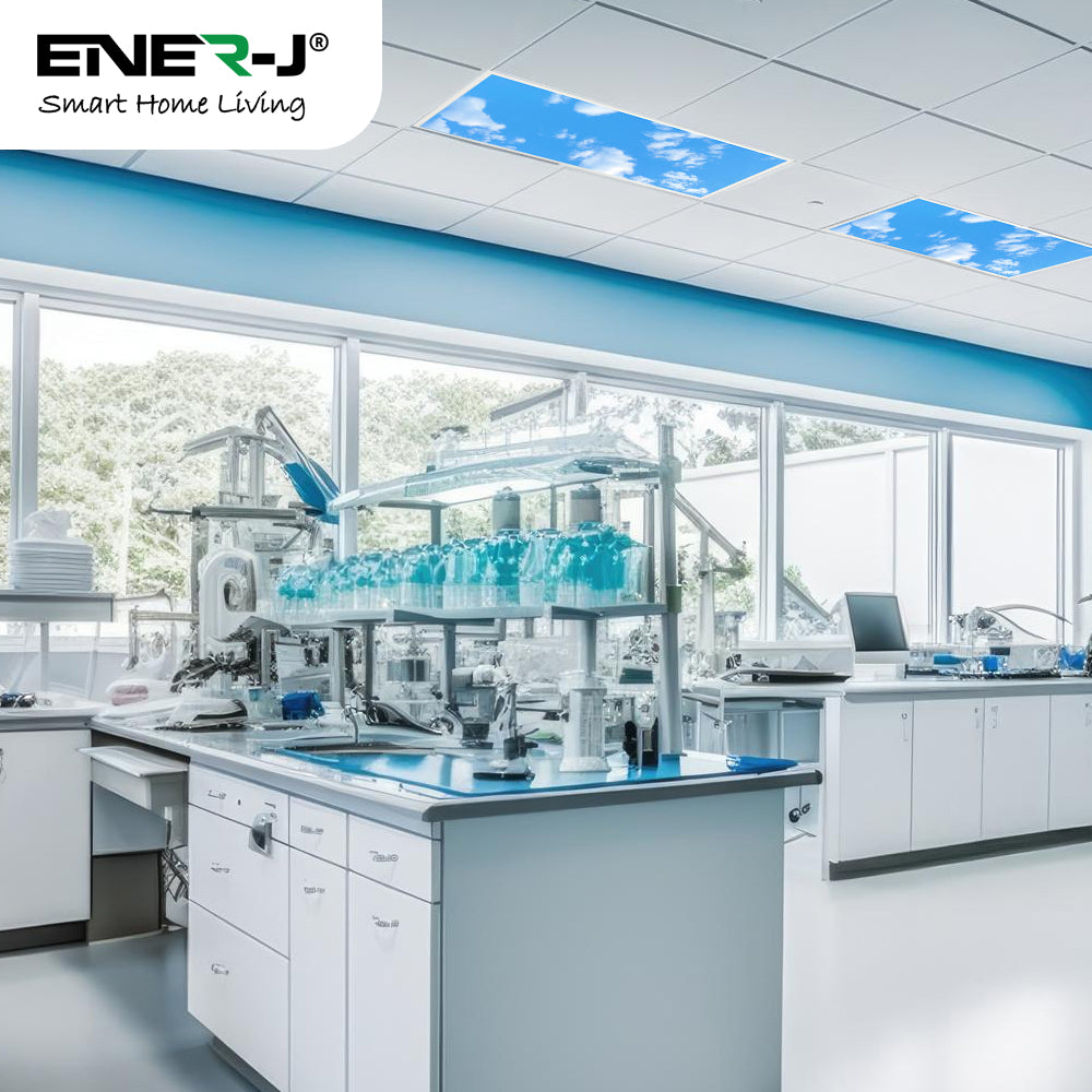 Ener-j E815 1195x595mm SKY Cloud LED Backlit Panel, 2D Effect, 60W Pack of 2