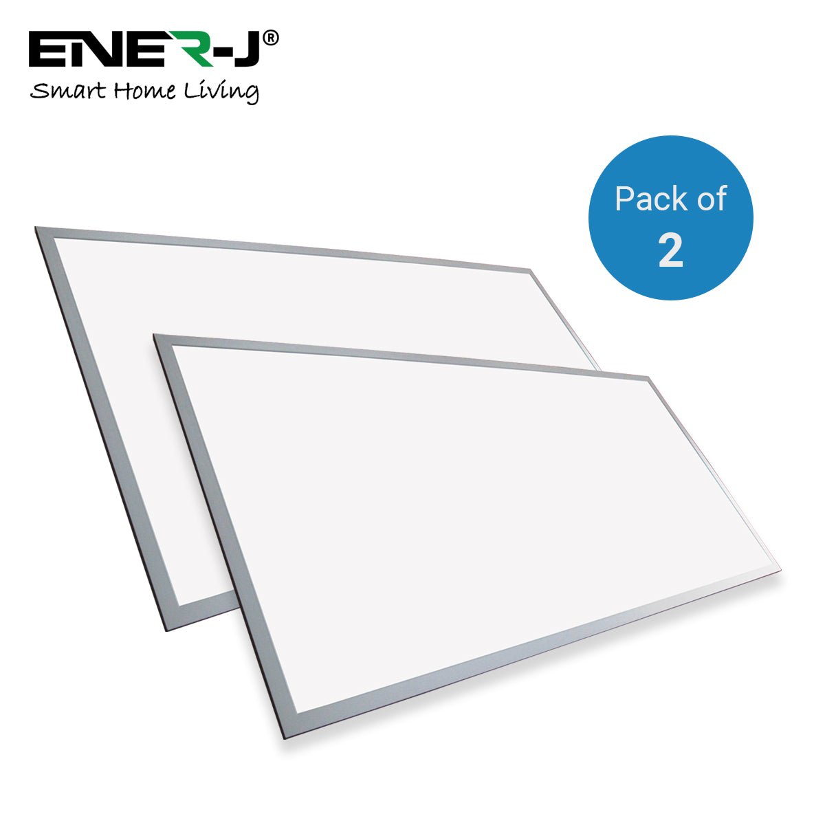 Ener-j E816 LED Backlit Panel, 1200x600mm, 60W, 6000Lm, CCT Switchable (6000K-4000K-3000K) Pack of 2