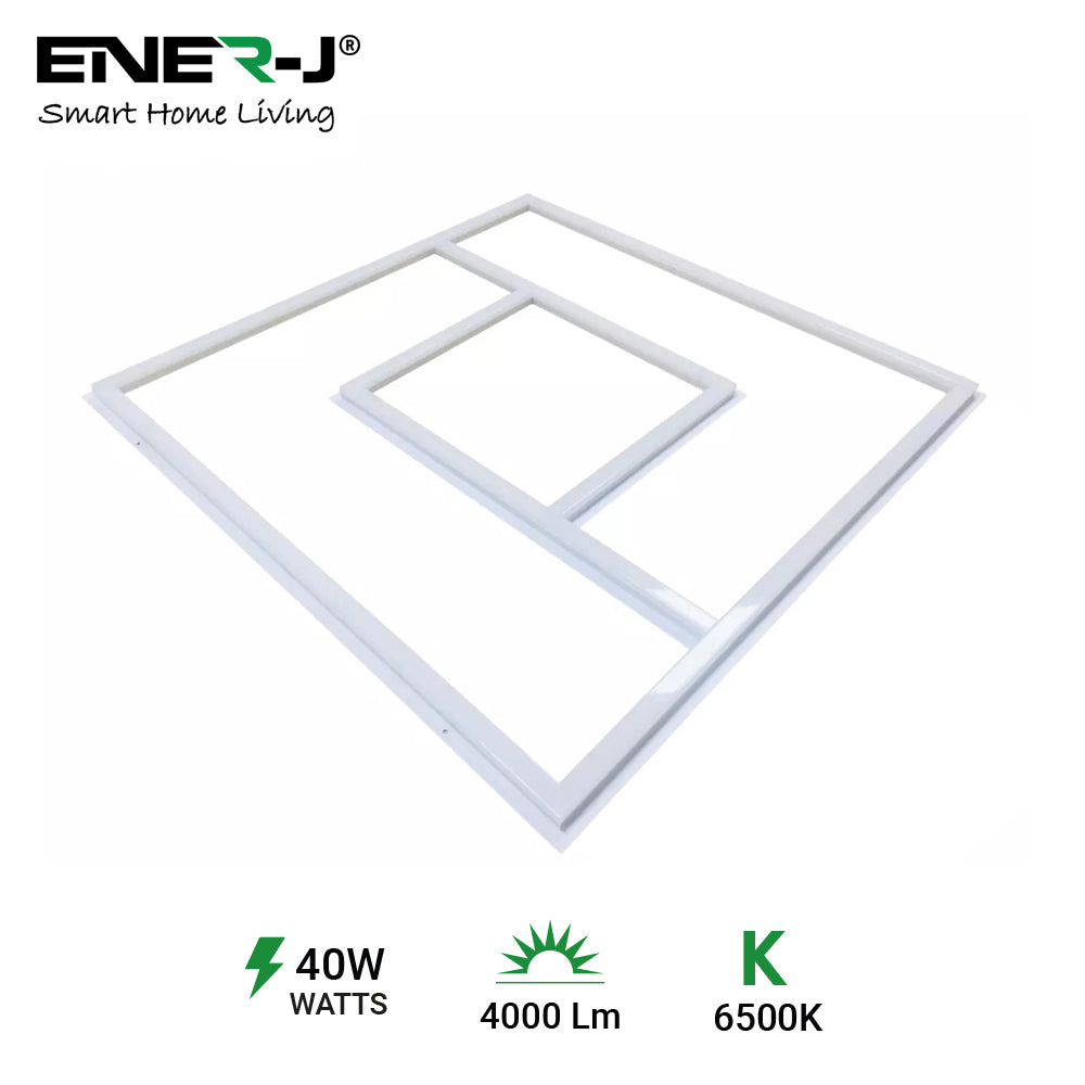 Ener-j E817 600x600mm LED Panel Light with PD Design, 40W 4000 Lumens, 6000K Pack of 2