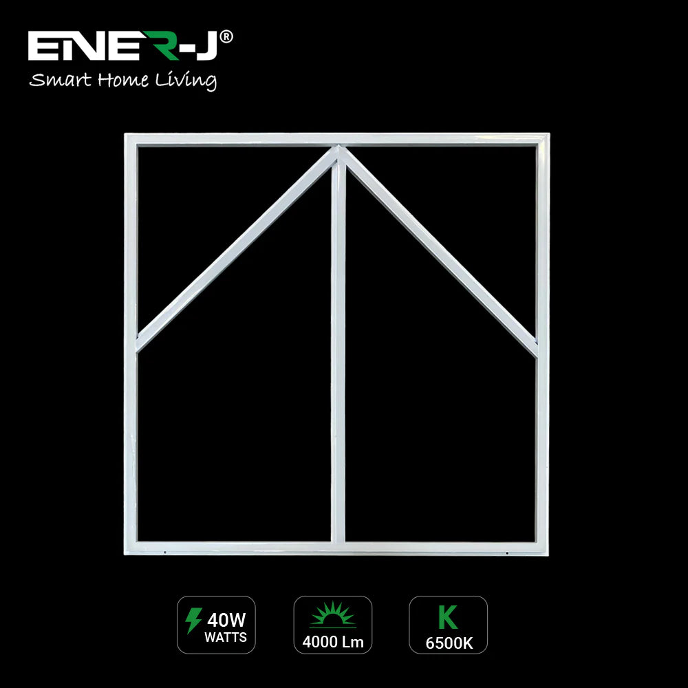 Ener-j E819 600x600mm LED Frame Panel Light 6000K with Blue Arrow Design, 40W with 4000 Lumens Pack of 2