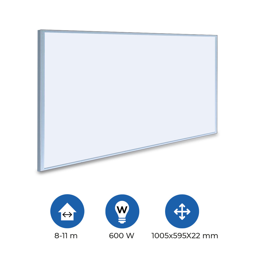 Ener-j IH1004 1005x595mm Infrared Heating Panel, White Body, 600W