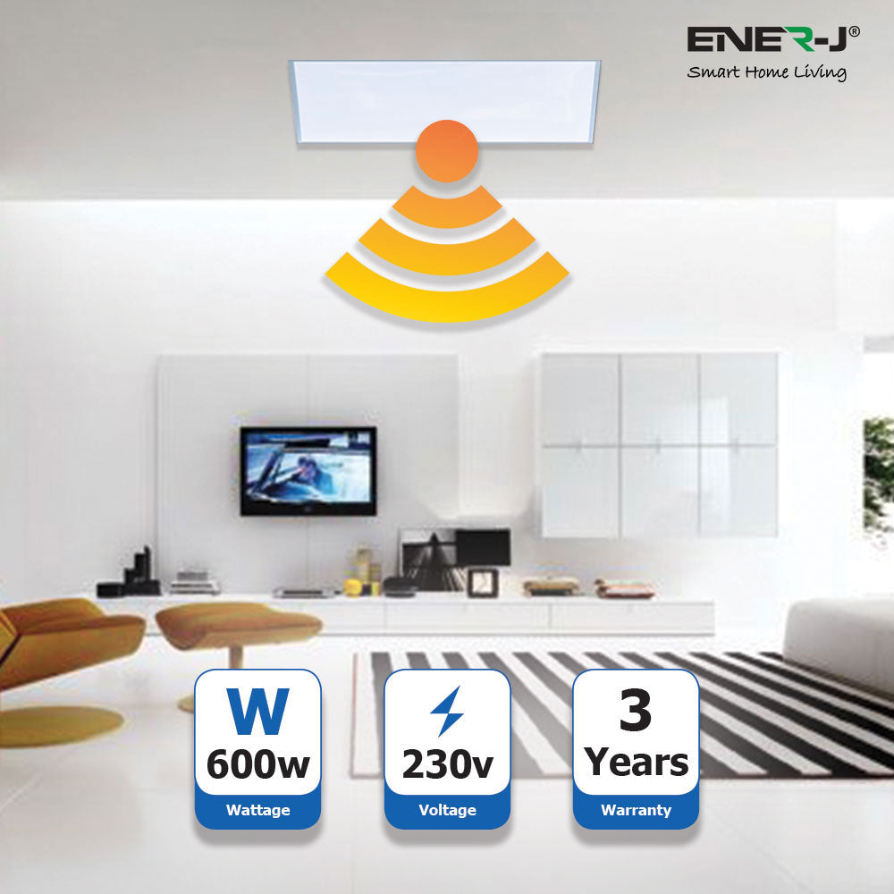 Ener-j IH1004 1005x595mm Infrared Heating Panel, White Body, 600W