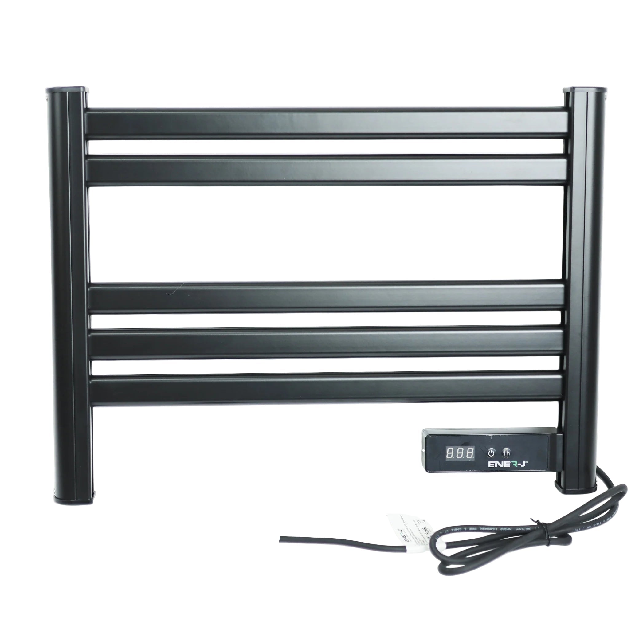Ener-j IH1046 Infrared Heating Towel Rail LED Screen for Bathroom IP24 Black