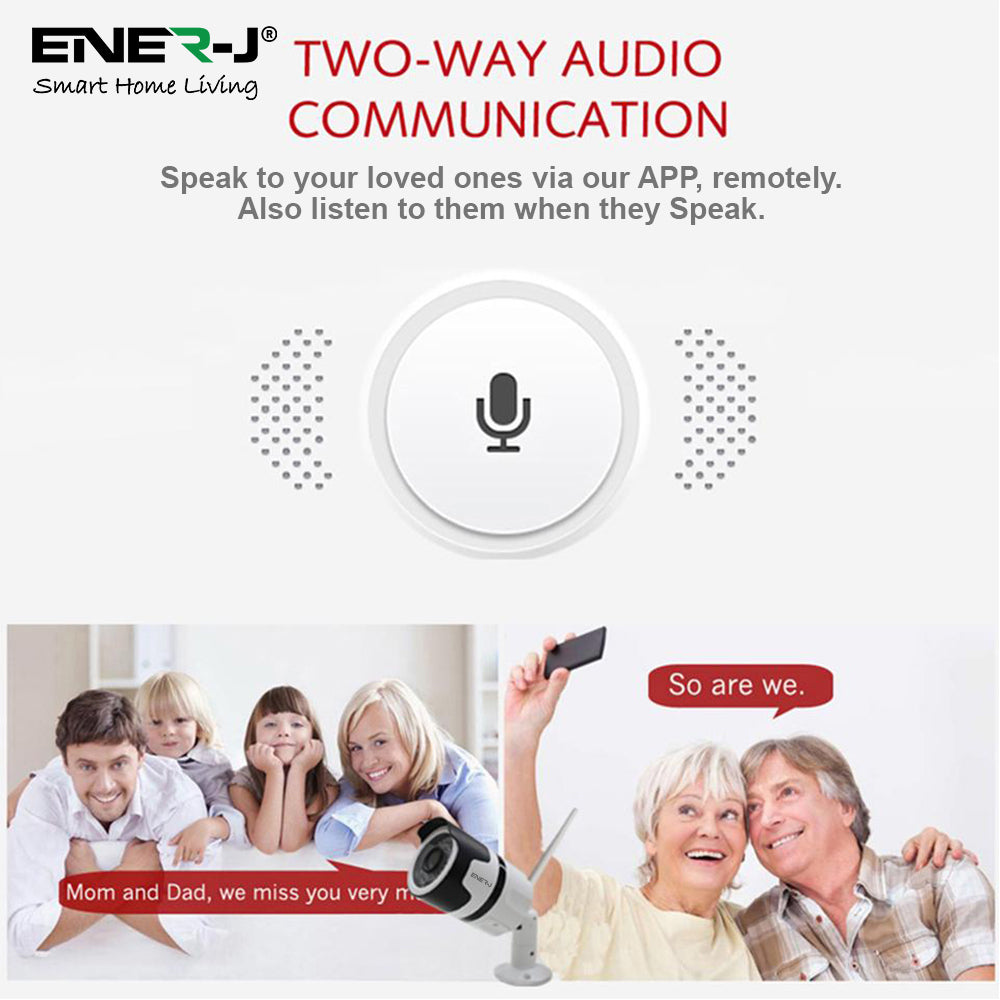 Ener-j IPC1015 Smart WiFi Outdoor Bullet IP Camera, 1080P HD