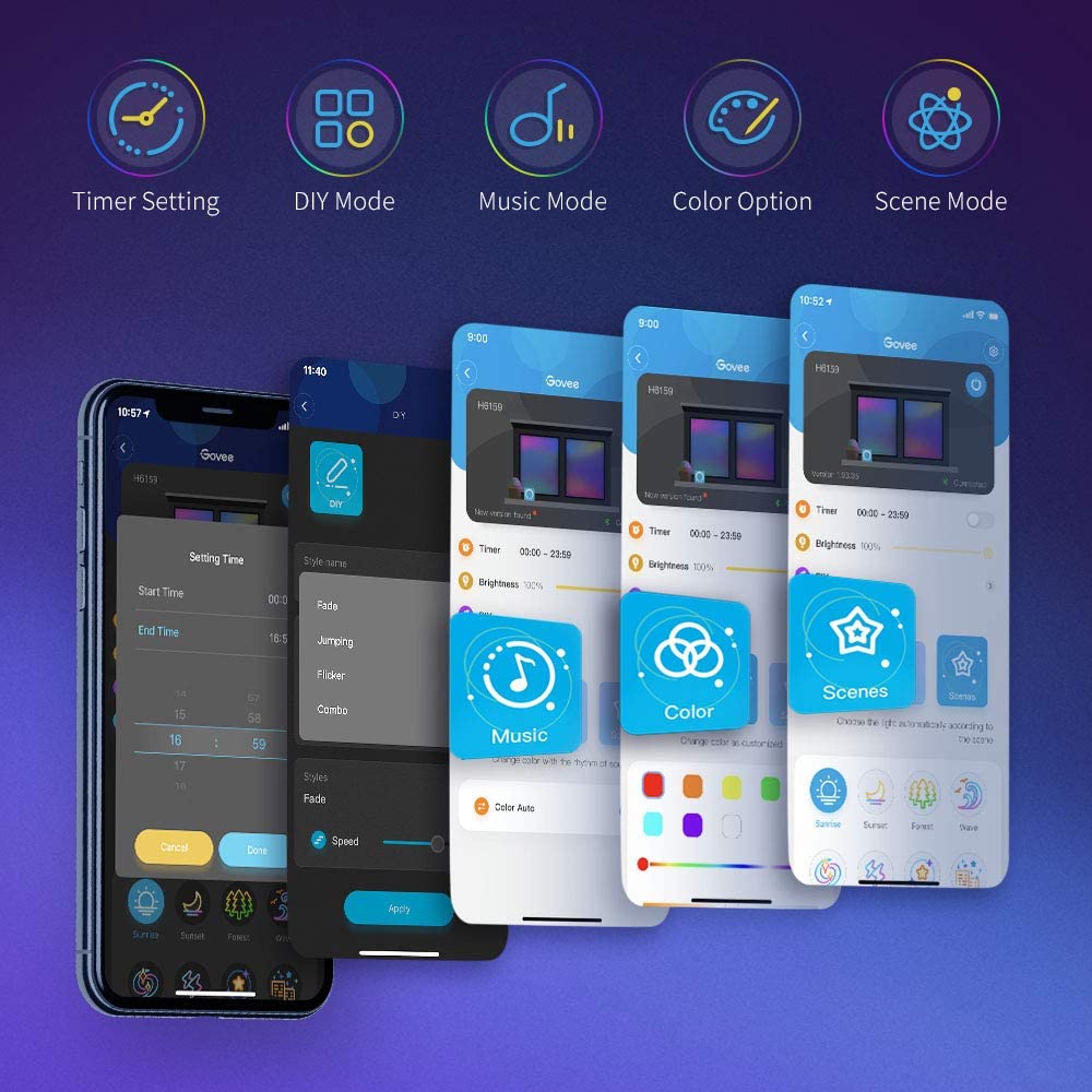 Ener-j SHA5213X Smart WiFi RGB+CCT Changing 5m Plug & Play LED Strip Kit, IP65