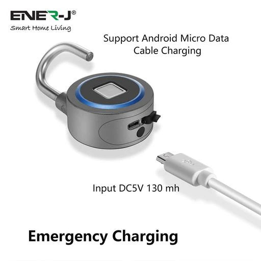 Ener-j SHA5260 Smart Fingerprint padlock with Bluetooth (app)