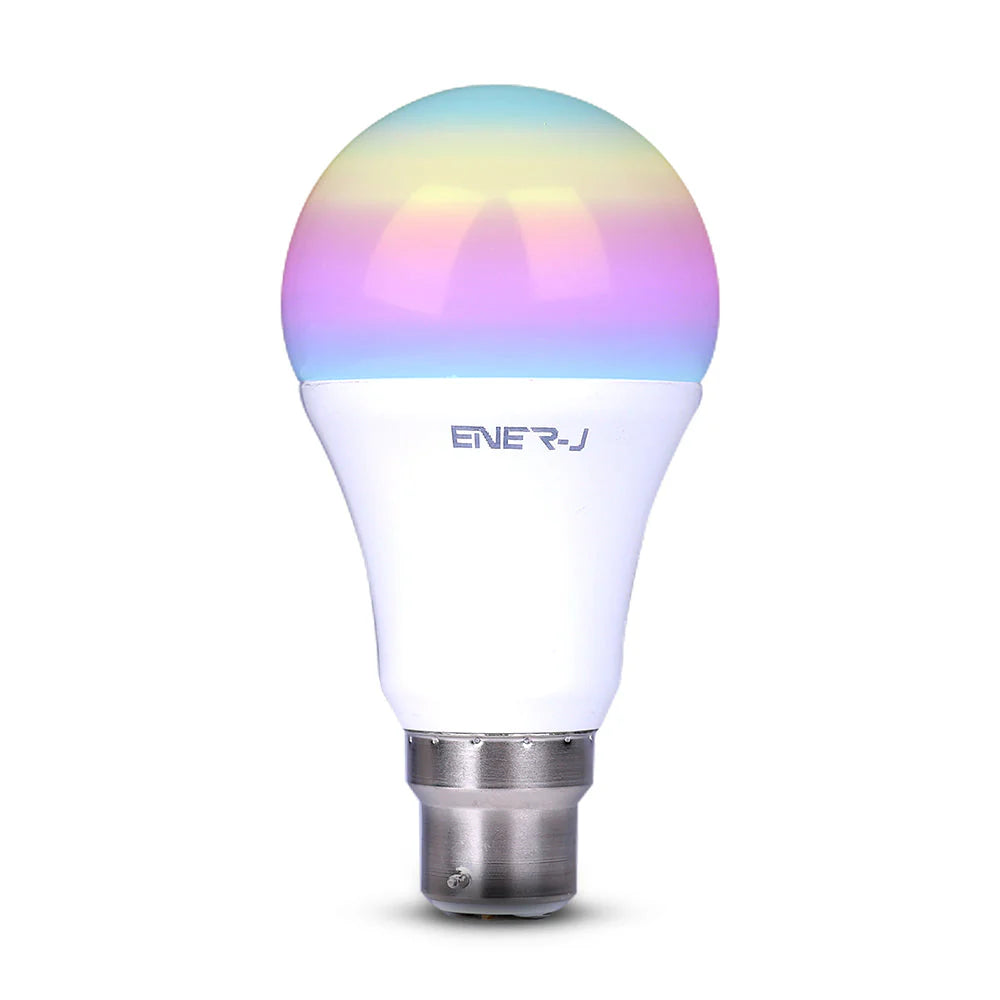 Ener-j SHA5262-3 Smart WiFi GLS LED Lamp B22, 9W, RGB+W+WW, Dimmable Pack of 3