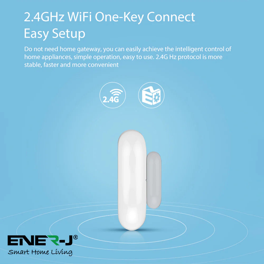 Ener-j SHA5265-4 Smart WiFi Wireless Door Sensor Pack of 4