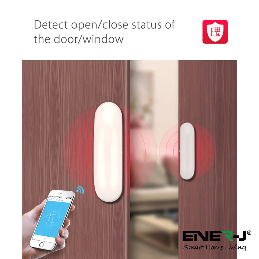 Ener-j SHA5265-4 Smart WiFi Wireless Door Sensor Pack of 4