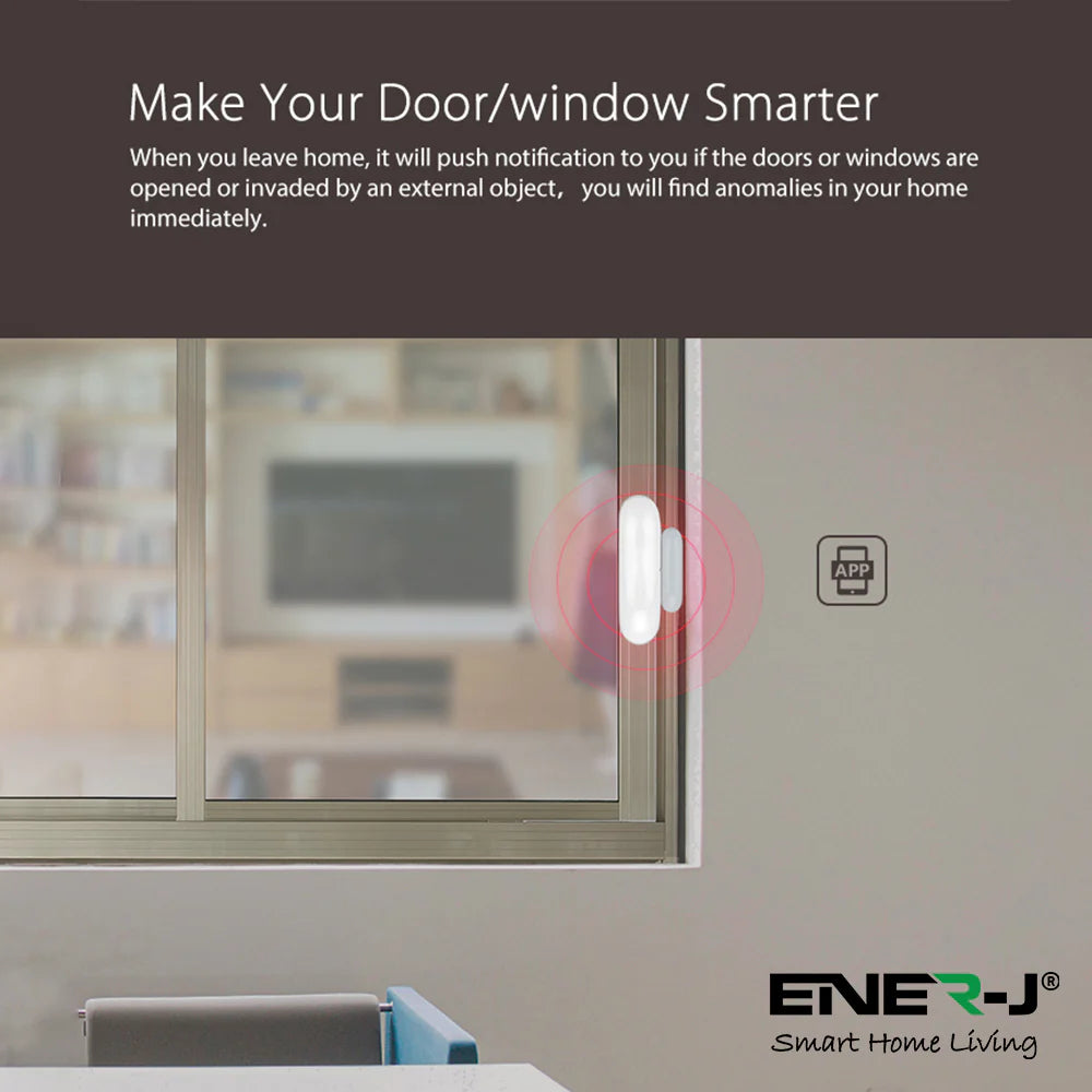 Ener-j SHA5265-4 Smart WiFi Wireless Door Sensor Pack of 4