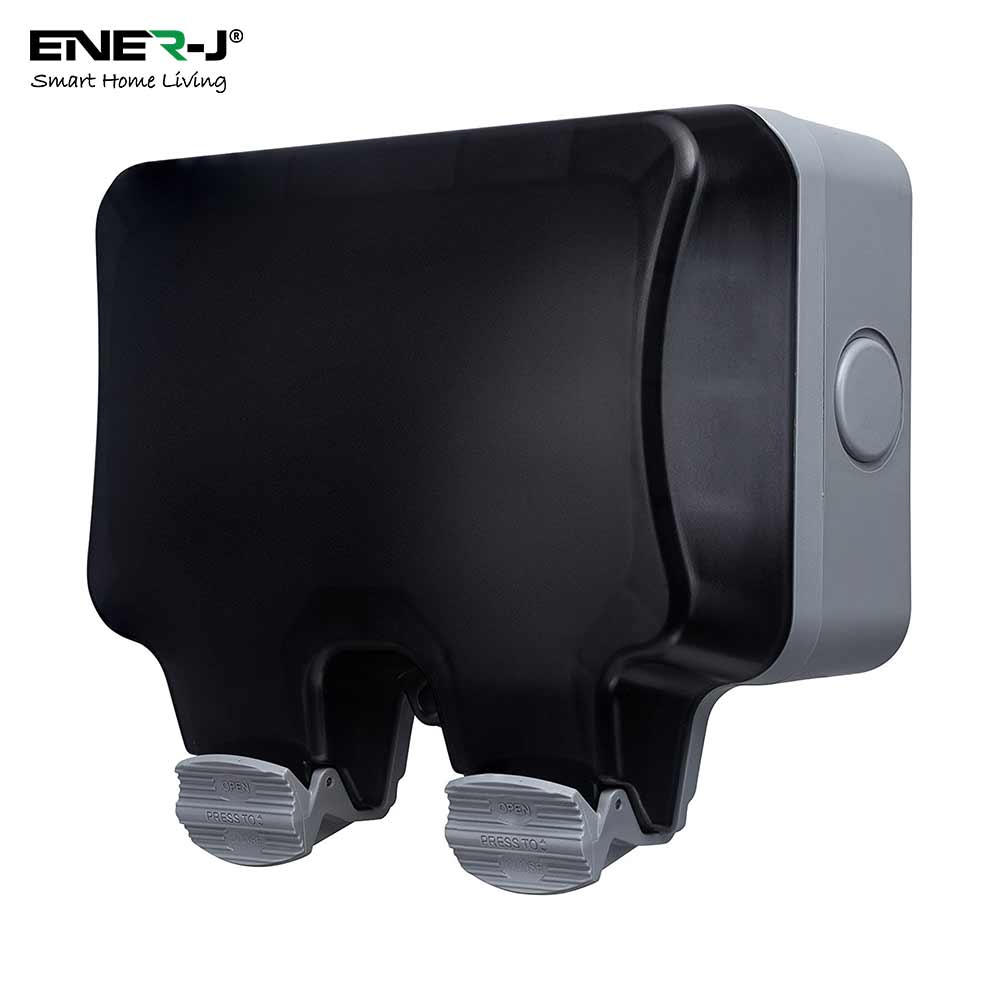 Ener-j SHA5275 Smart WiFi Weatherproof 13A Twin Wall Sockets with 1 USB Port (IP55)