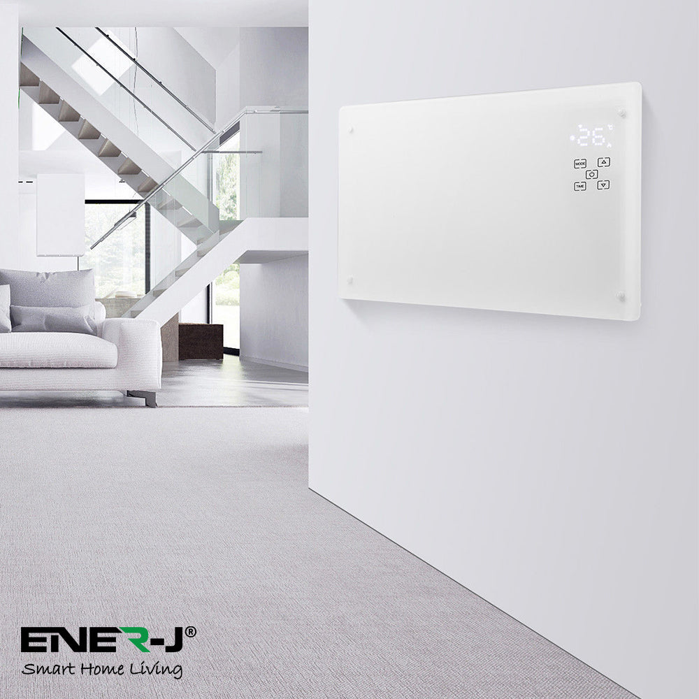 Ener-j SHA5281X Smart WiFi Panel Heater, Tempered Glass 2000W