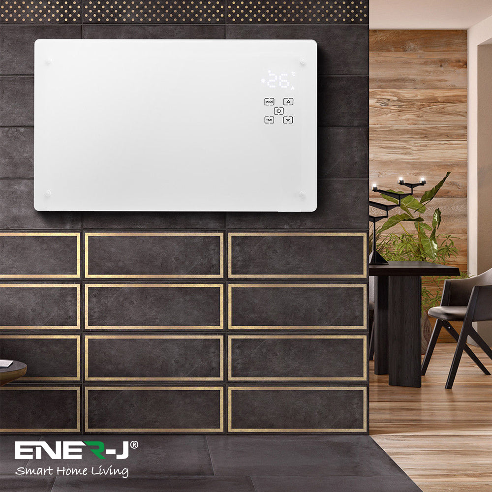 Ener-j SHA5281X Smart WiFi Panel Heater, Tempered Glass 2000W