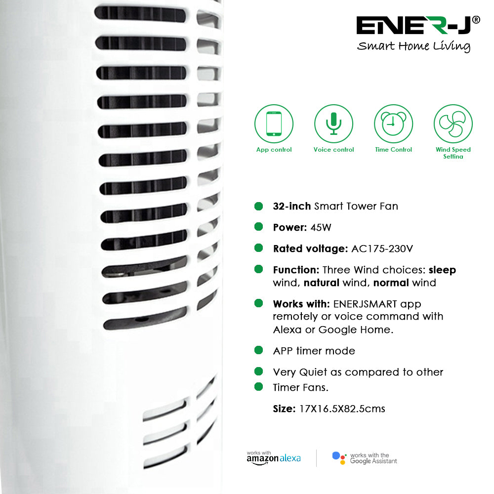 Ener-j SHA5288 Smart WiFi Tower Fan