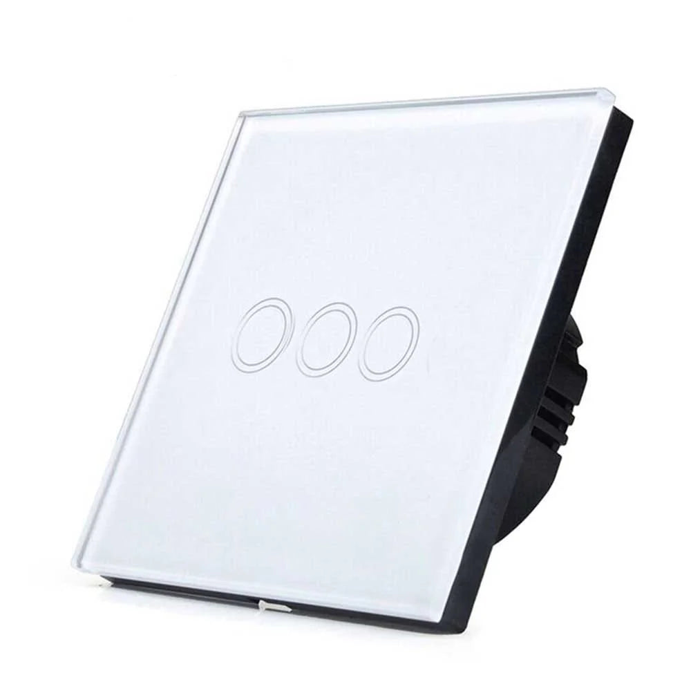 Ener-j SHA5314 Wifi Smart 3 Gang Touch Switch, No Neutral Needed, White Body