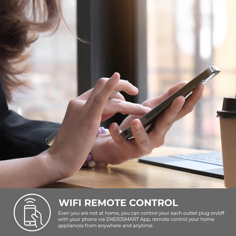 Ener-j SHA5318 13A SMART Wi-Fi Power Strips with 3 Sockets & 4 USB