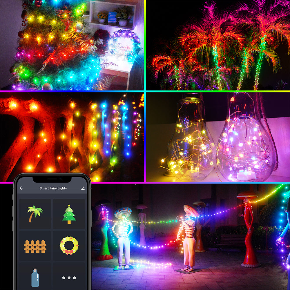 Ener-j SHA5326 Smart RGB Fairy Lights with 5 Meters length, 50 LEDs, WiFi+BLE+IR Remote control